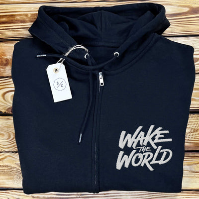 BESTICKTER ZIPPER HOODIE • WAKE THE WORLD