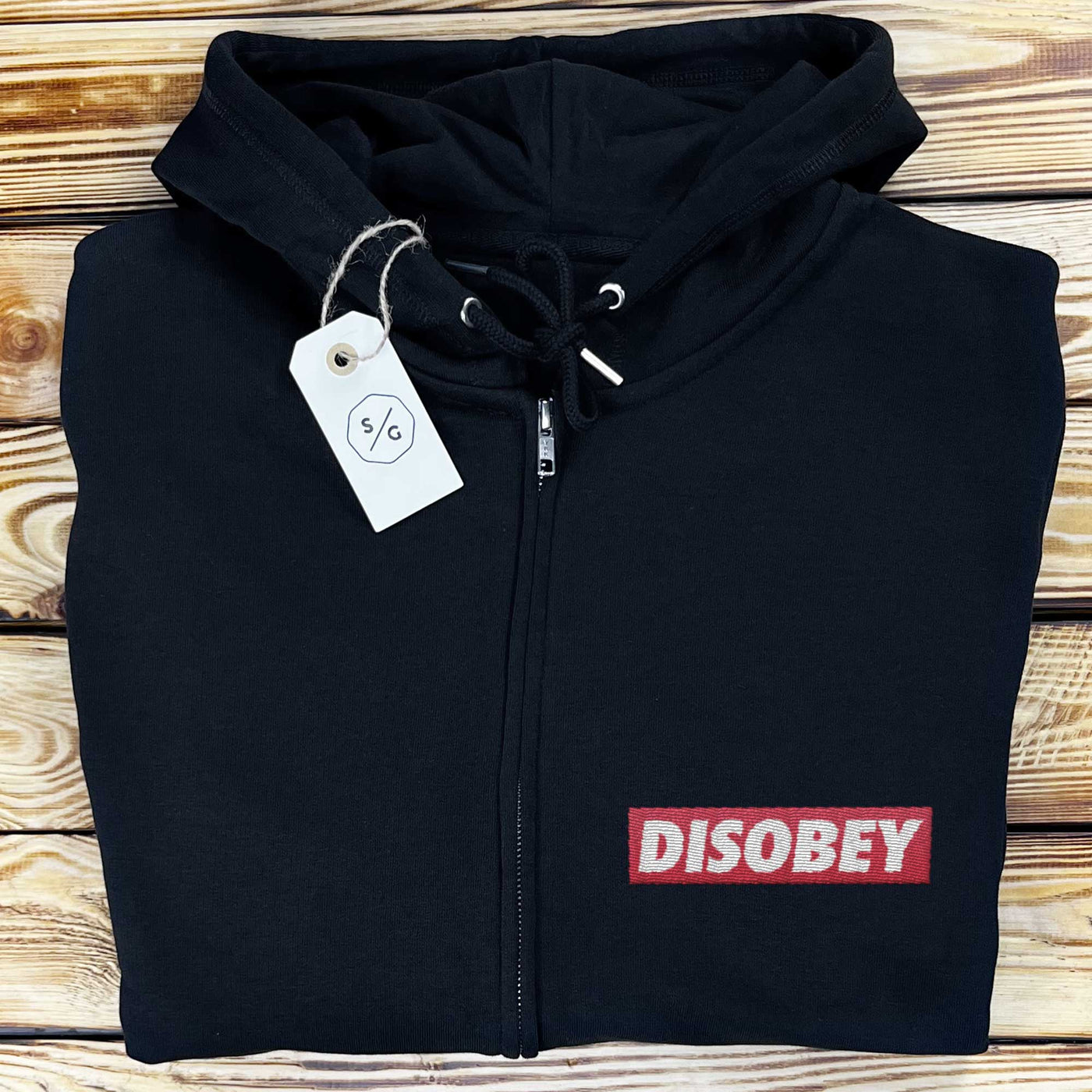 BESTICKTER ZIPPER HOODIE • DISOBEY