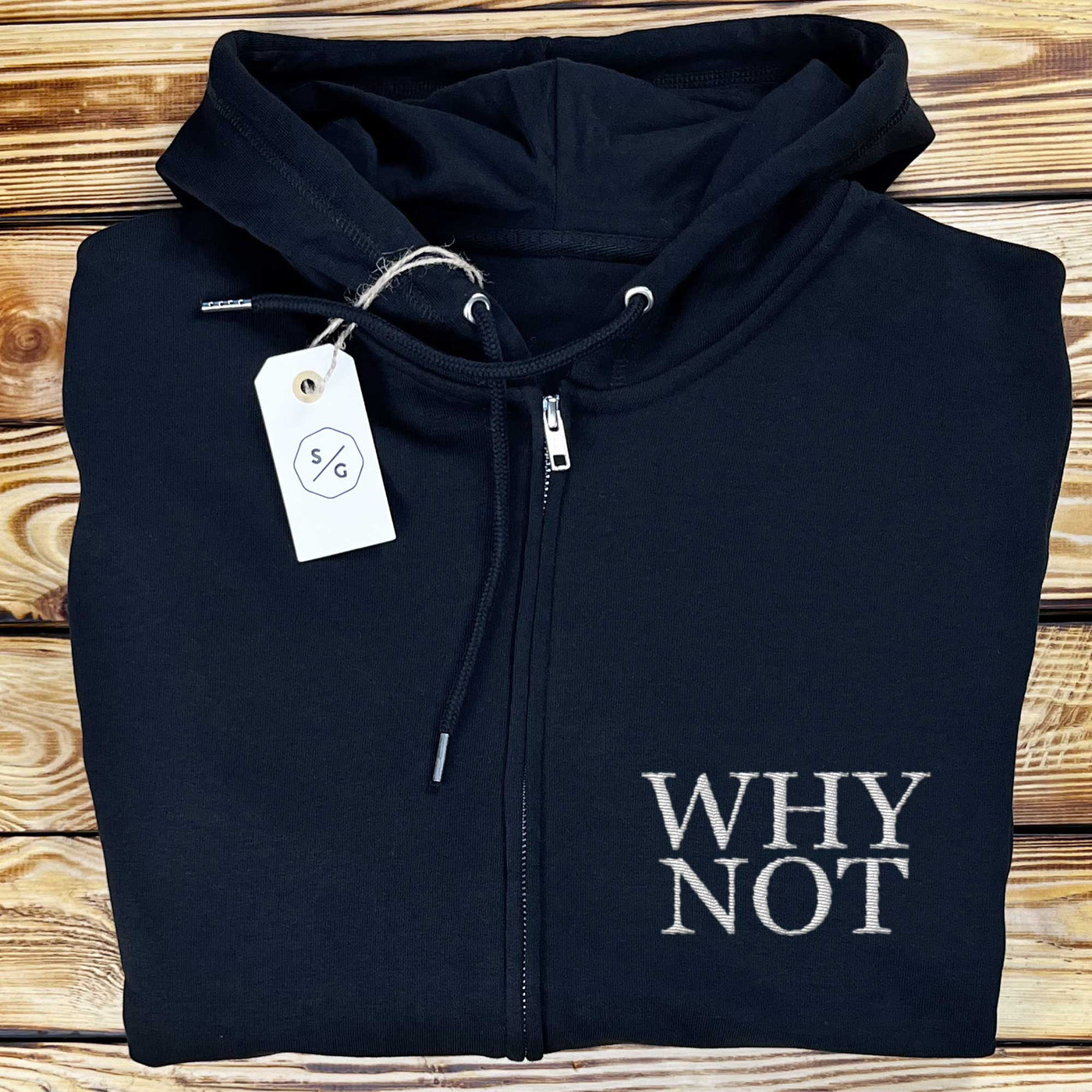 BESTICKTER ZIPPER HOODIE • WHY NOT