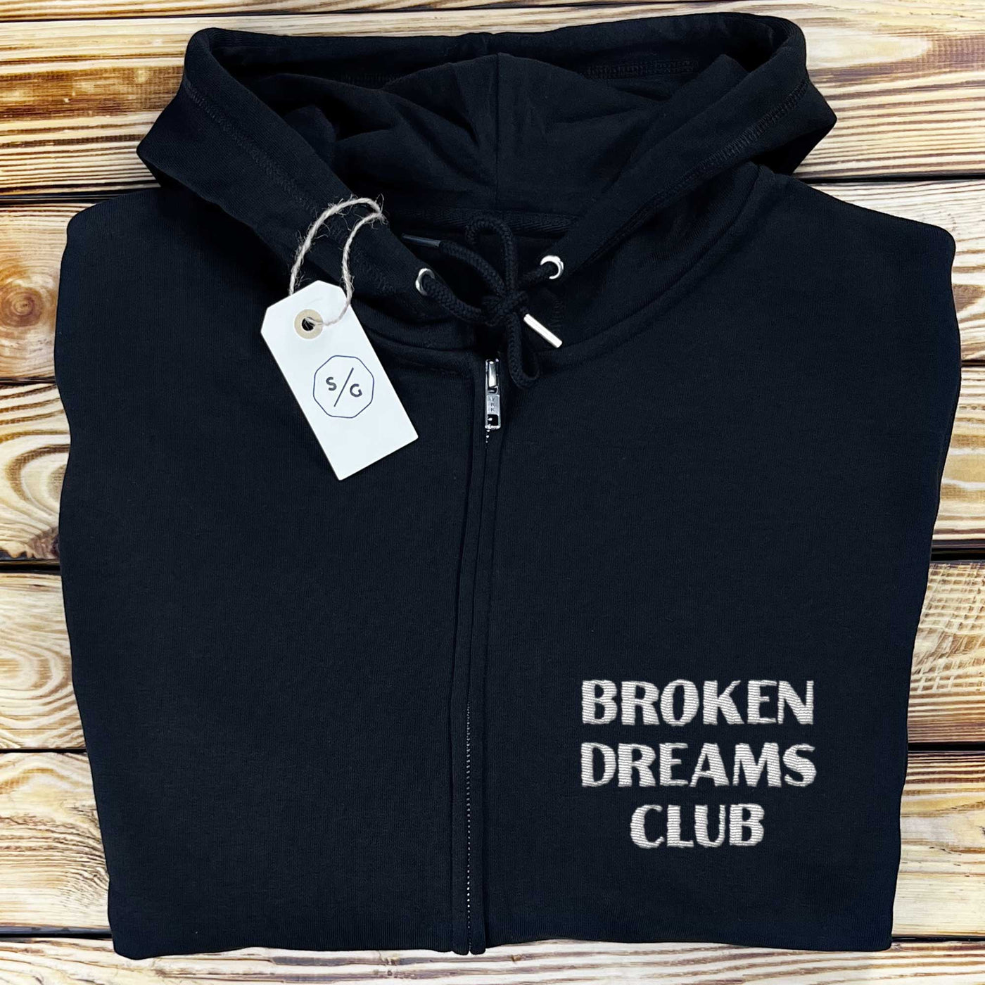 BESTICKTER ZIPPER HOODIE • BROKEN DREAMS CLUB