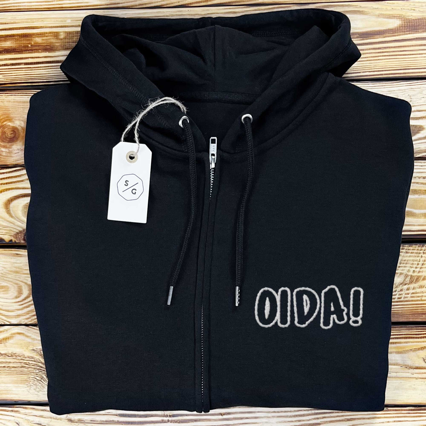 BESTICKTER ZIPPER HOODIE • OIDA!