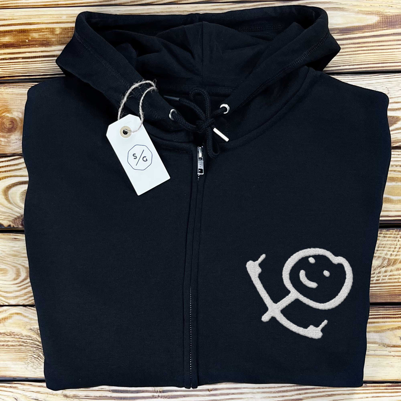 EMBROIDERED ZIPPER HOODIE • FUCK