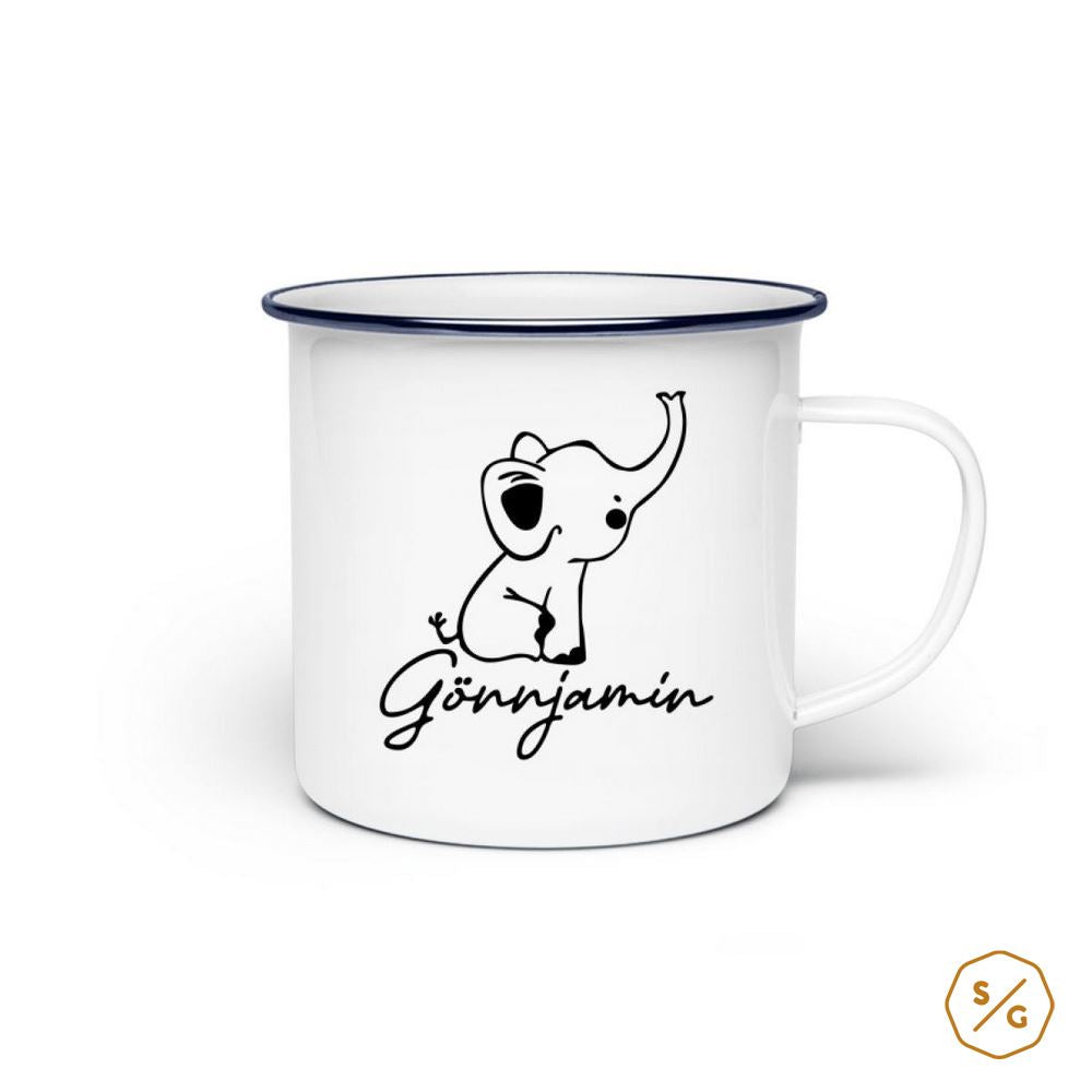 EMAILLE-TASSE (STAHL) • GÖNNJAMIN