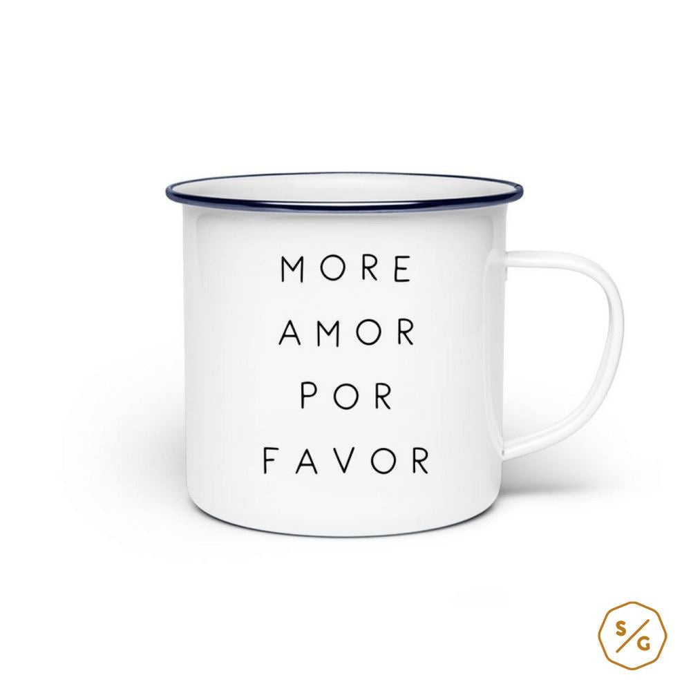 ENAMEL MUG (STEEL) • MORE AMOR POR FAVOR