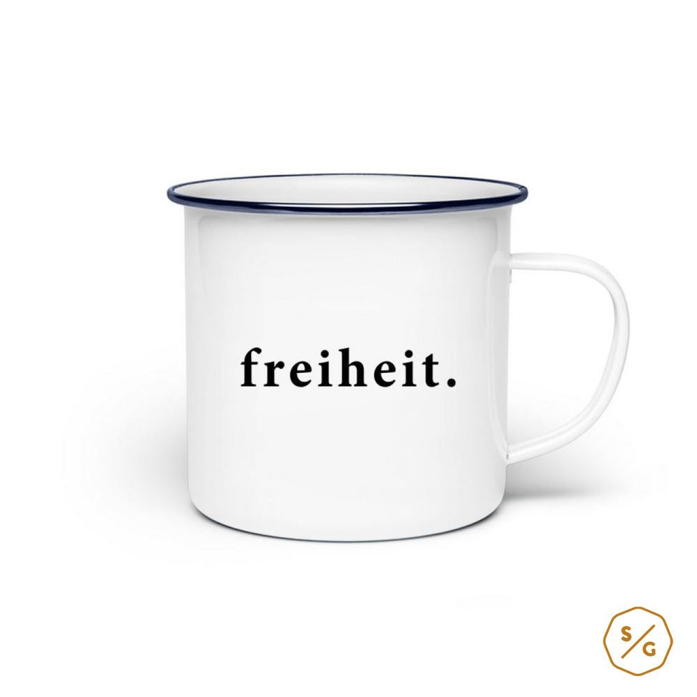 EMAILLE-TASSE (STAHL) • FREIHEIT.