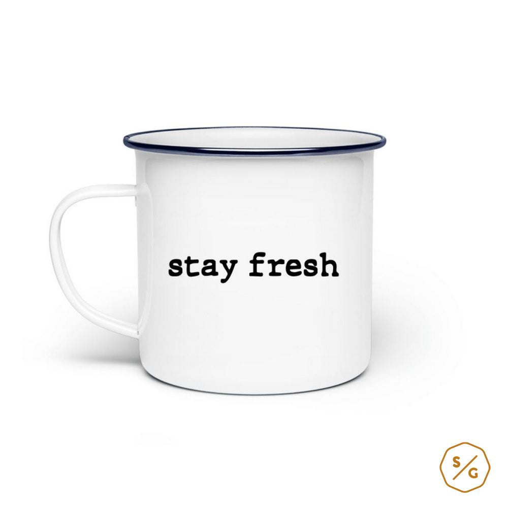 ENAMEL MUG (STEEL) • STAY FRESH