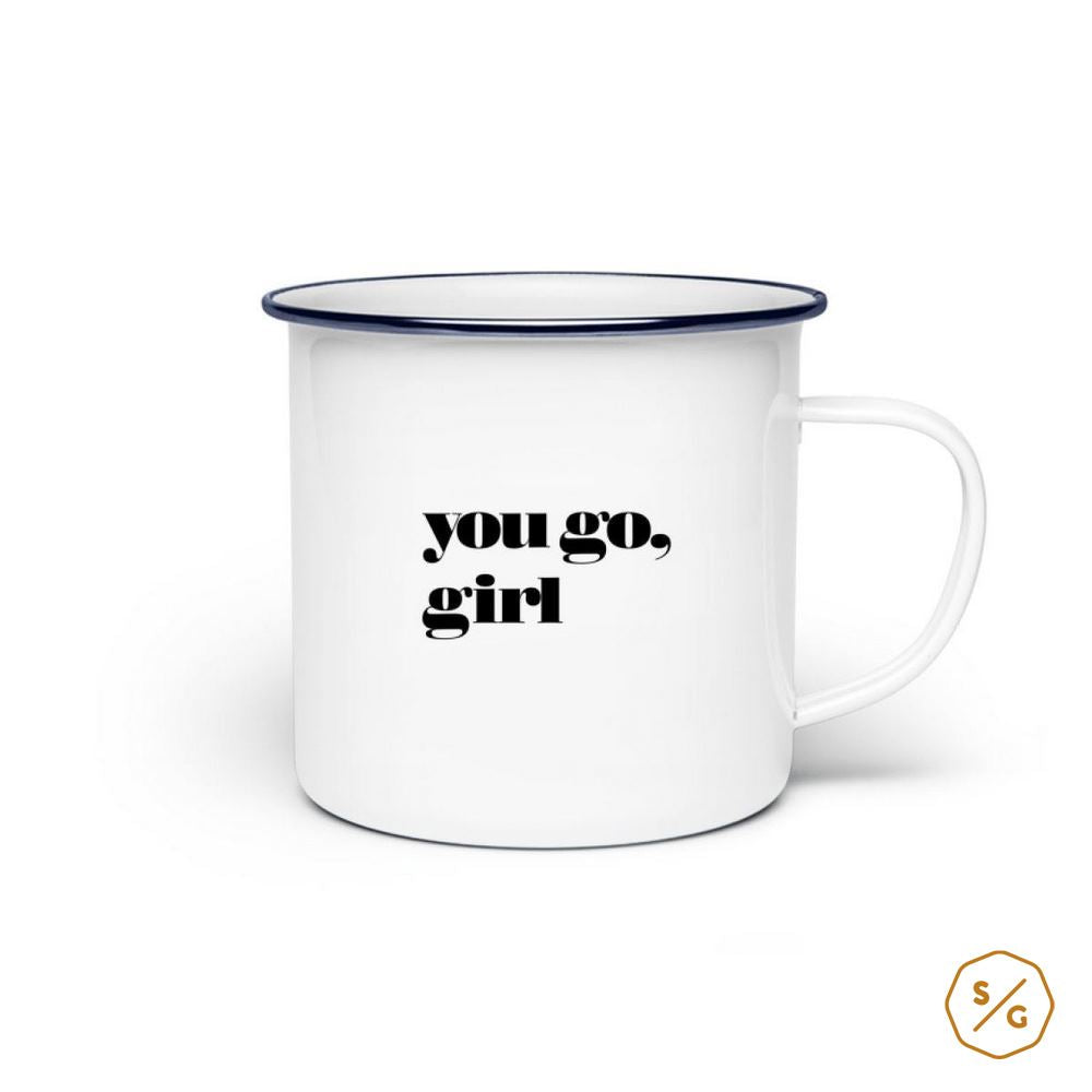 ENAMEL MUG (STEEL) • YOU GO, GIRL