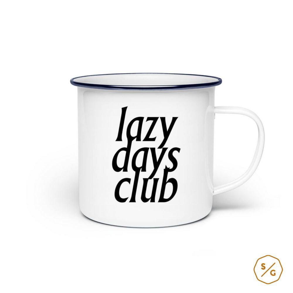 ENAMEL MUG (STEEL) • LAZY DAYS CLUB