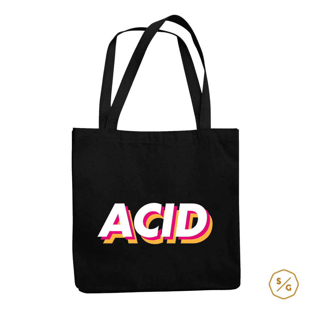 BEDRUCKTE BAUMWOLL-TASCHE • ACID