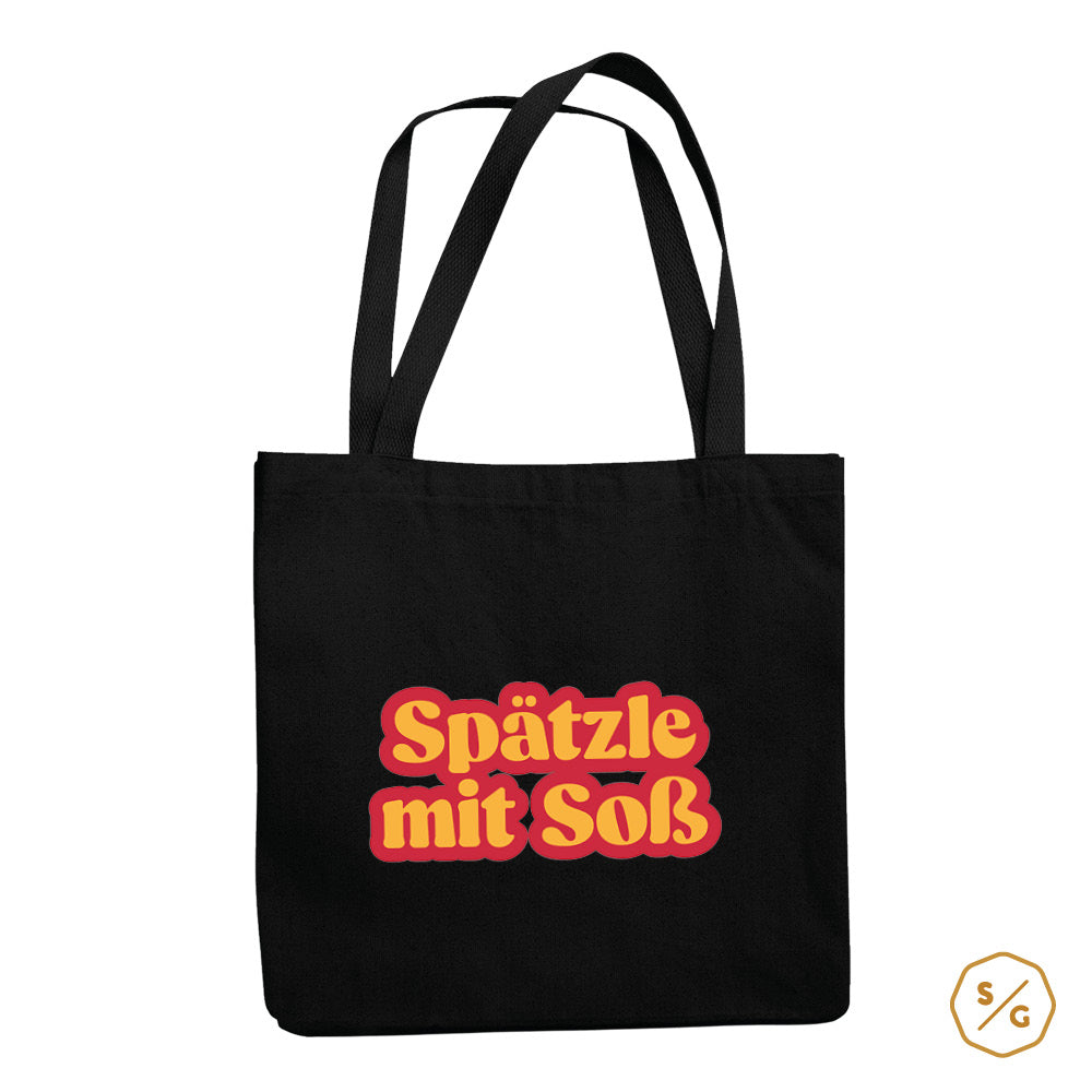 BEDRUCKTE BAUMWOLL-TASCHE • SPÄTZLE MIT SOSS