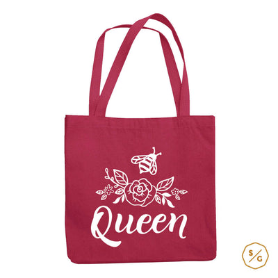 BEDRUCKTE BAUMWOLL-TASCHE • QUEEN B