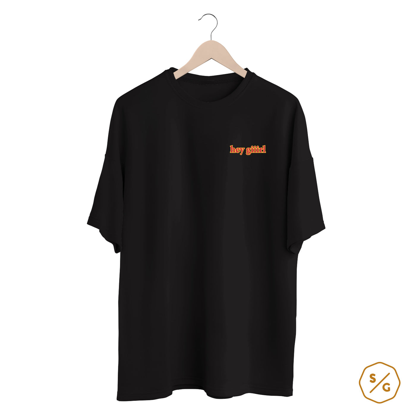 BESTICKTES SHIRT OVERSIZED • HEY GIRL
