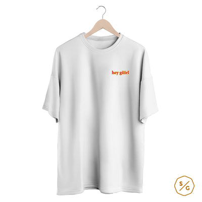 BESTICKTES SHIRT OVERSIZED • HEY GIRL