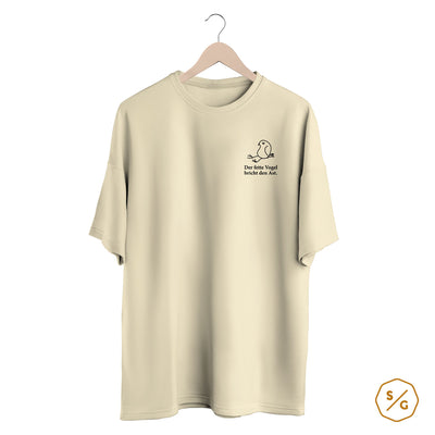 BESTICKTES SHIRT OVERSIZED • DER FETTE VOGEL BRICHT DEN AST