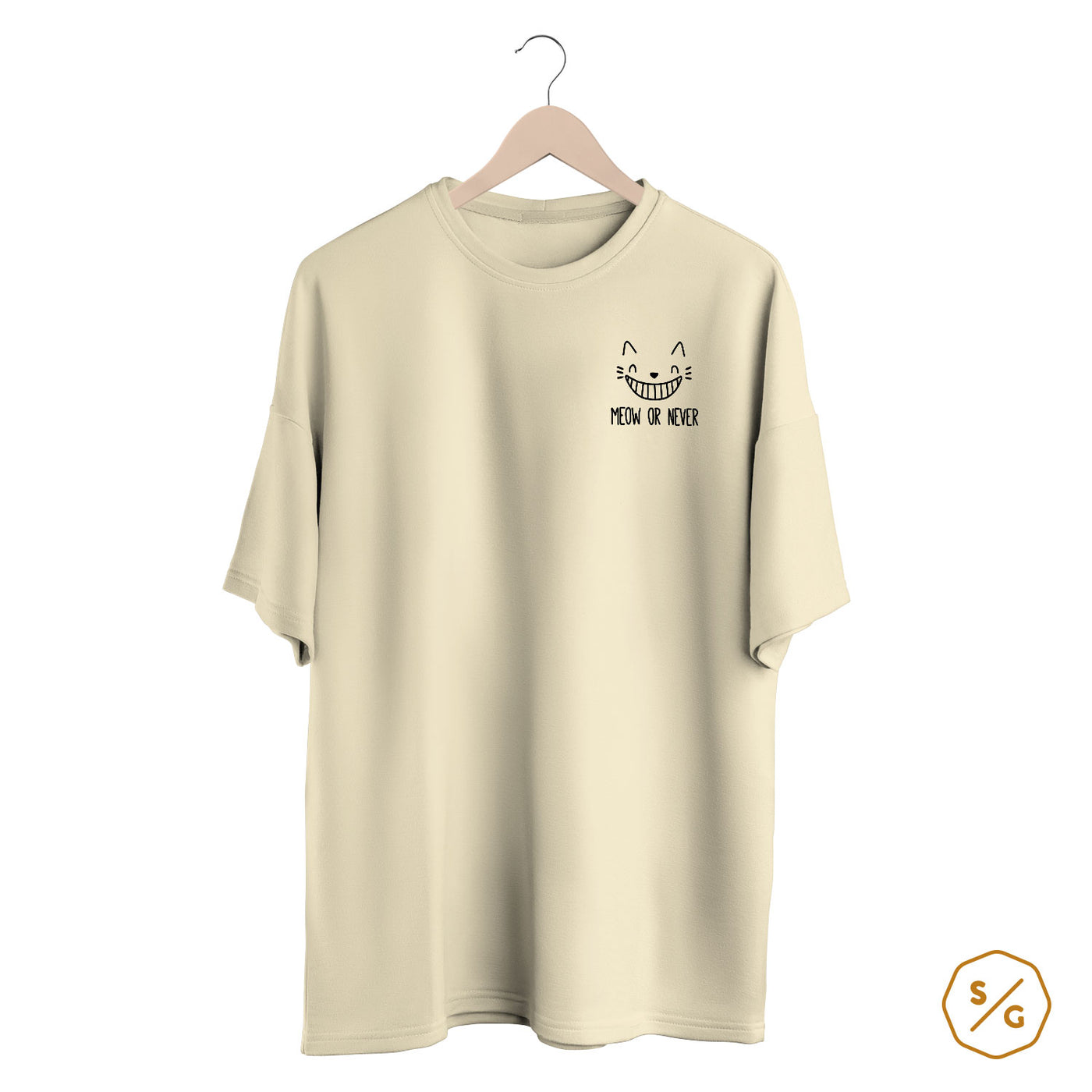 BESTICKTES SHIRT OVERSIZED • MEOW OR NEVER