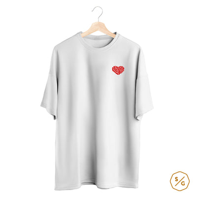 BESTICKTES SHIRT OVERSIZED • MAKE LOVE NOT WAR