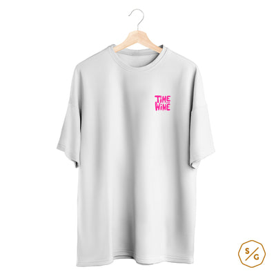 BESTICKTES SHIRT OVERSIZED • TIME FOR WINE