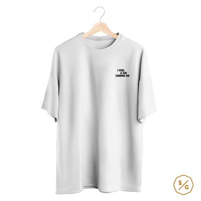 BESTICKTES SHIRT OVERSIZED • I FEEL A SIN COMING ON