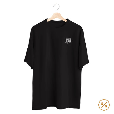 BESTICKTES SHIRT OVERSIZED • BORN TO BE WILDBERRY LILLET