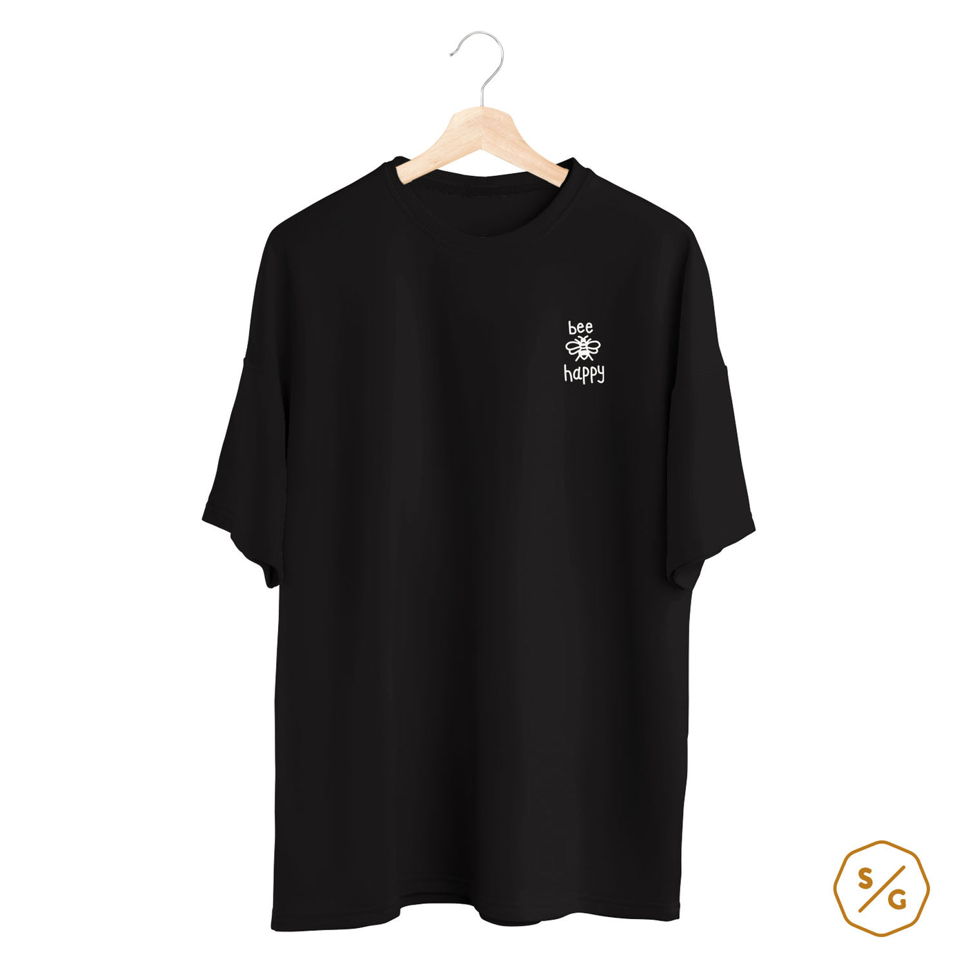 BESTICKTES SHIRT OVERSIZED • BEE HAPPY
