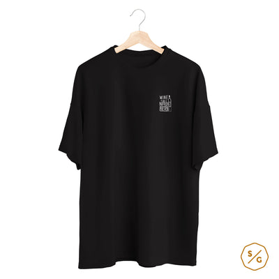 BESTICKTES SHIRT OVERSIZED • WINE IS BOTTLED POETRY