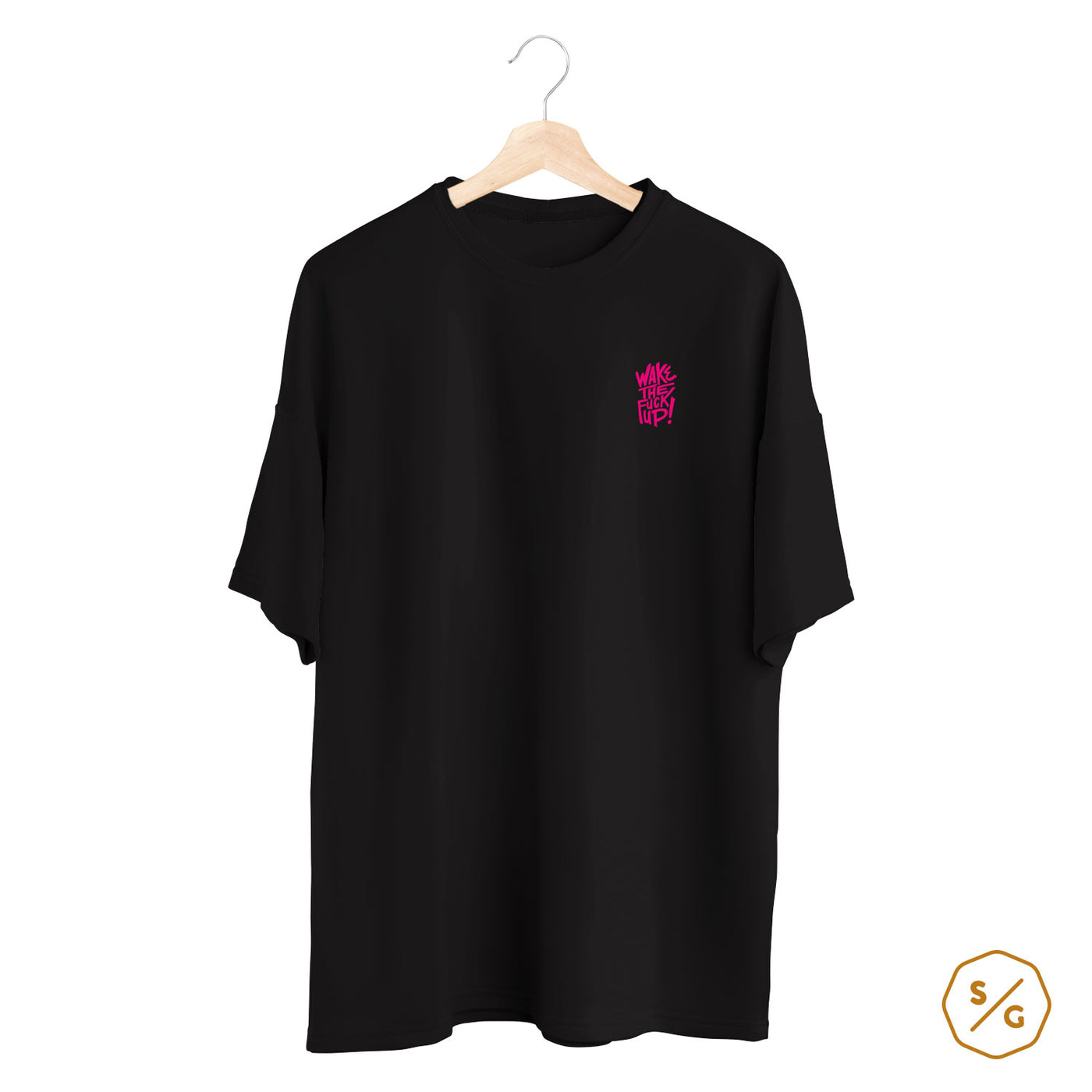 BESTICKTES SHIRT OVERSIZED • WAKE THE FUCK UP!