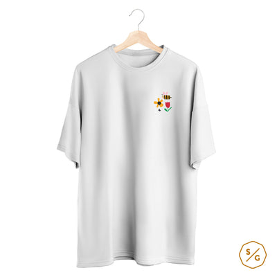 BESTICKTES SHIRT OVERSIZED • FLOWER BEE ILLUSTRATION
