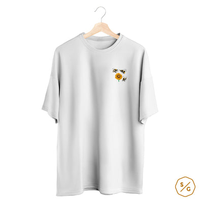 EMBROIDERED OVERSIZED SHIRT • SUNFLOWER BEE