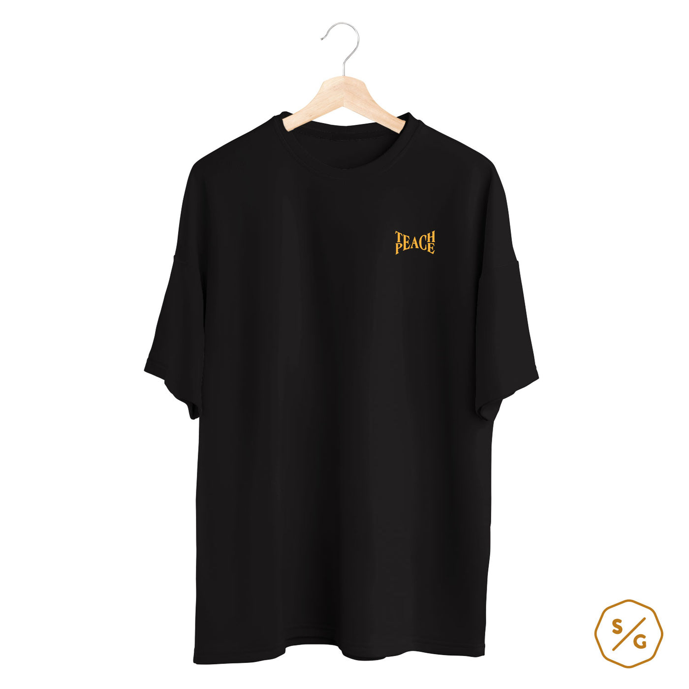 BESTICKTES SHIRT OVERSIZED • TEACH PEACE