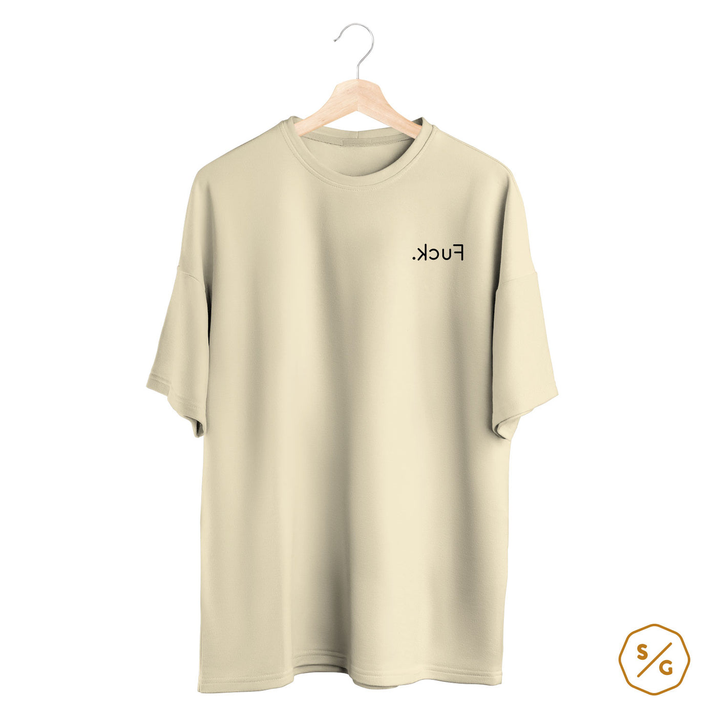 BESTICKTES SHIRT OVERSIZED • .KCUF / FUCK.