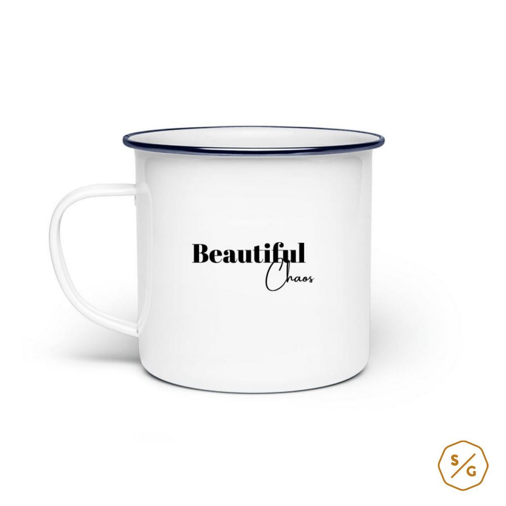 ENAMEL MUG (STEEL) • BEAUTIFUL CHAOS