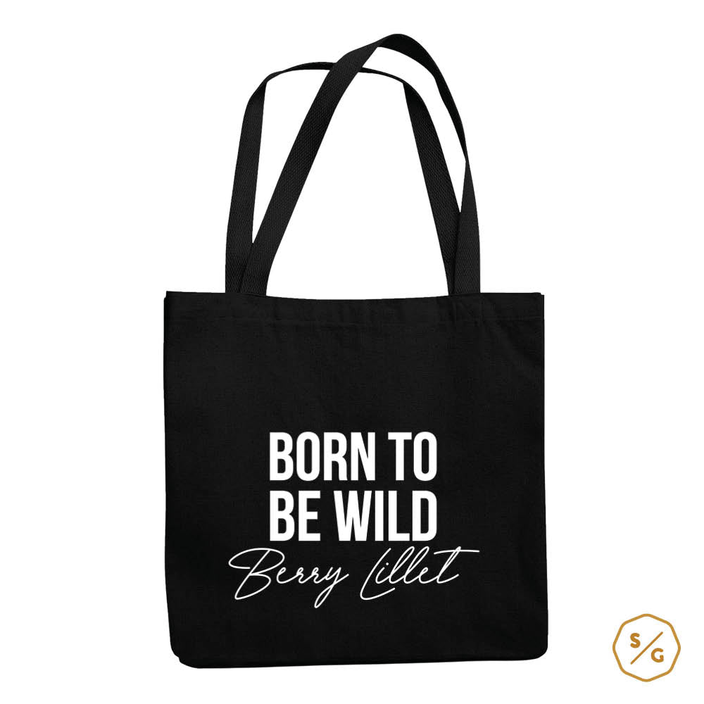 PRINTED COTTON BAG • BORN TO BE WILDBERRY LILLET