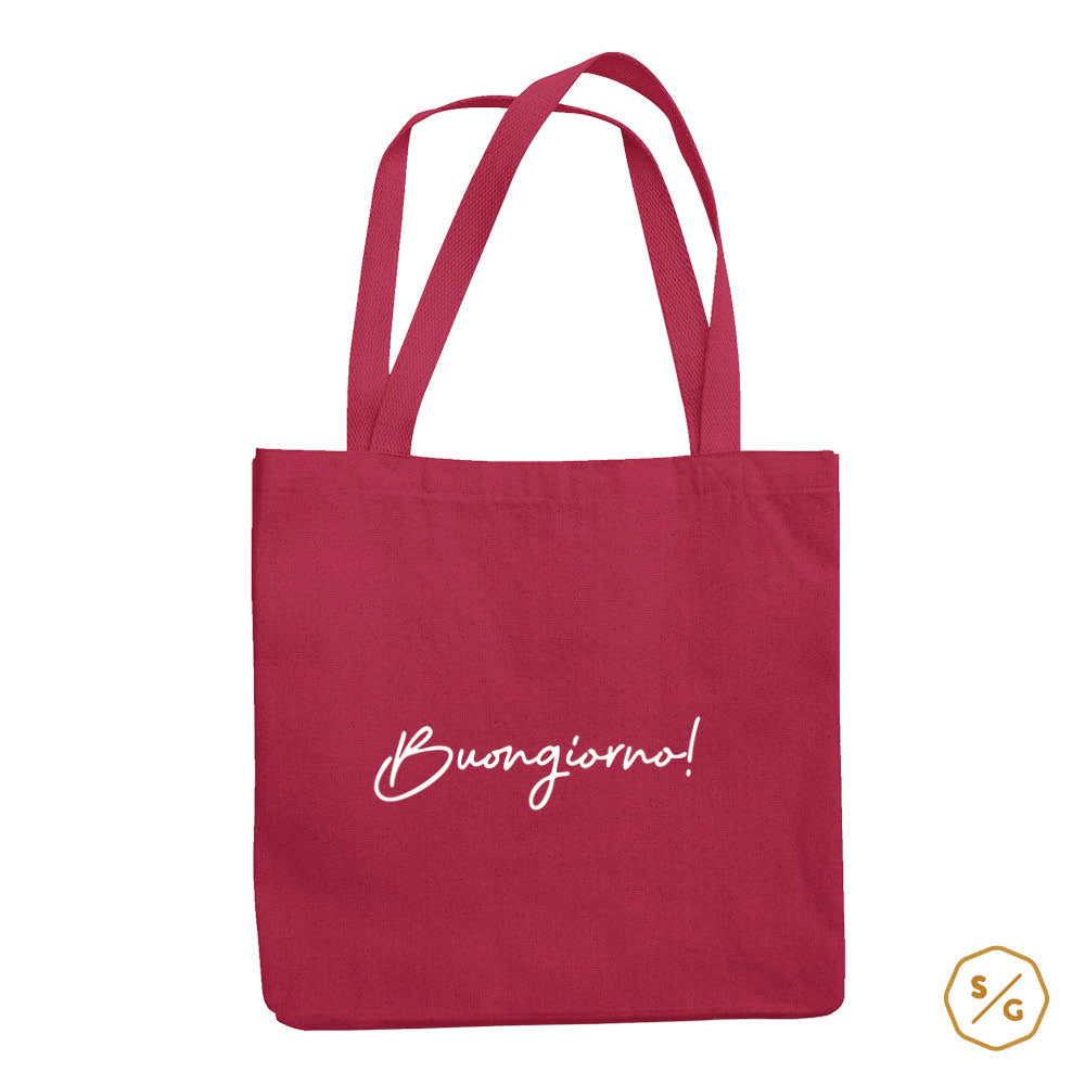 BEDRUCKTE BAUMWOLL-TASCHE • BUONGIORNO!