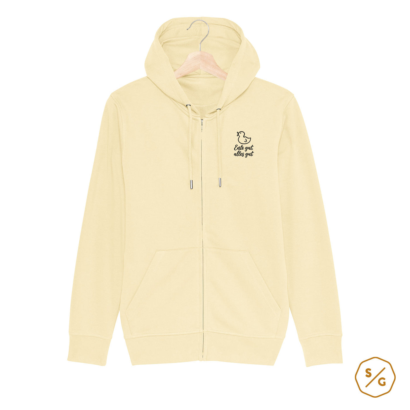 BESTICKTER ZIPPER HOODIE • ENTE GUT, ALLES GUT