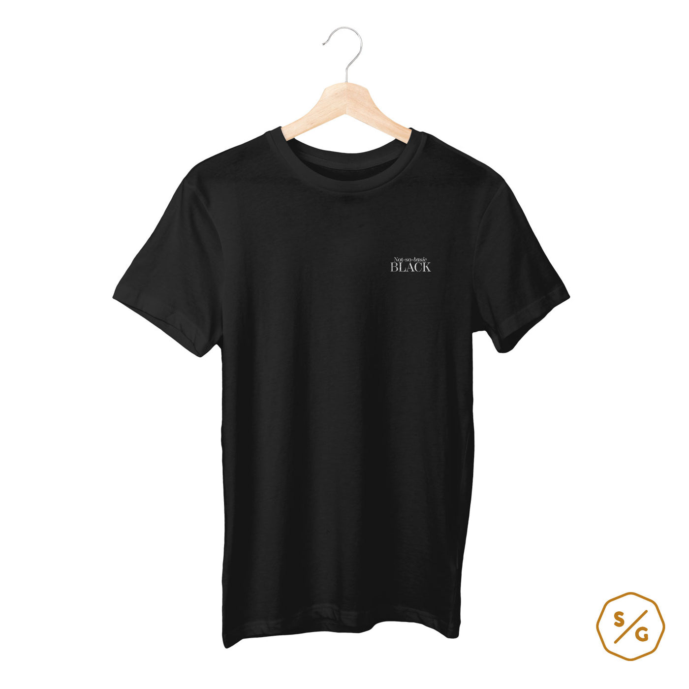 BESTICKTES SHIRT • NOT SO BASIC BLACK