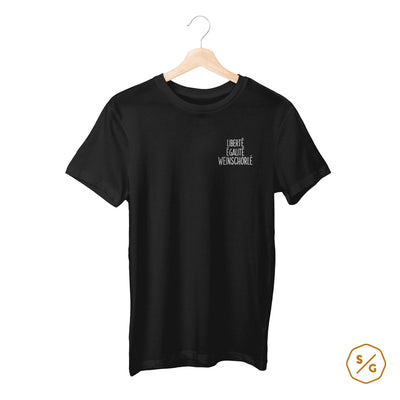 BESTICKTES SHIRT • LIBERTÉ ÉGALITÉ WEINSCHORLÉ