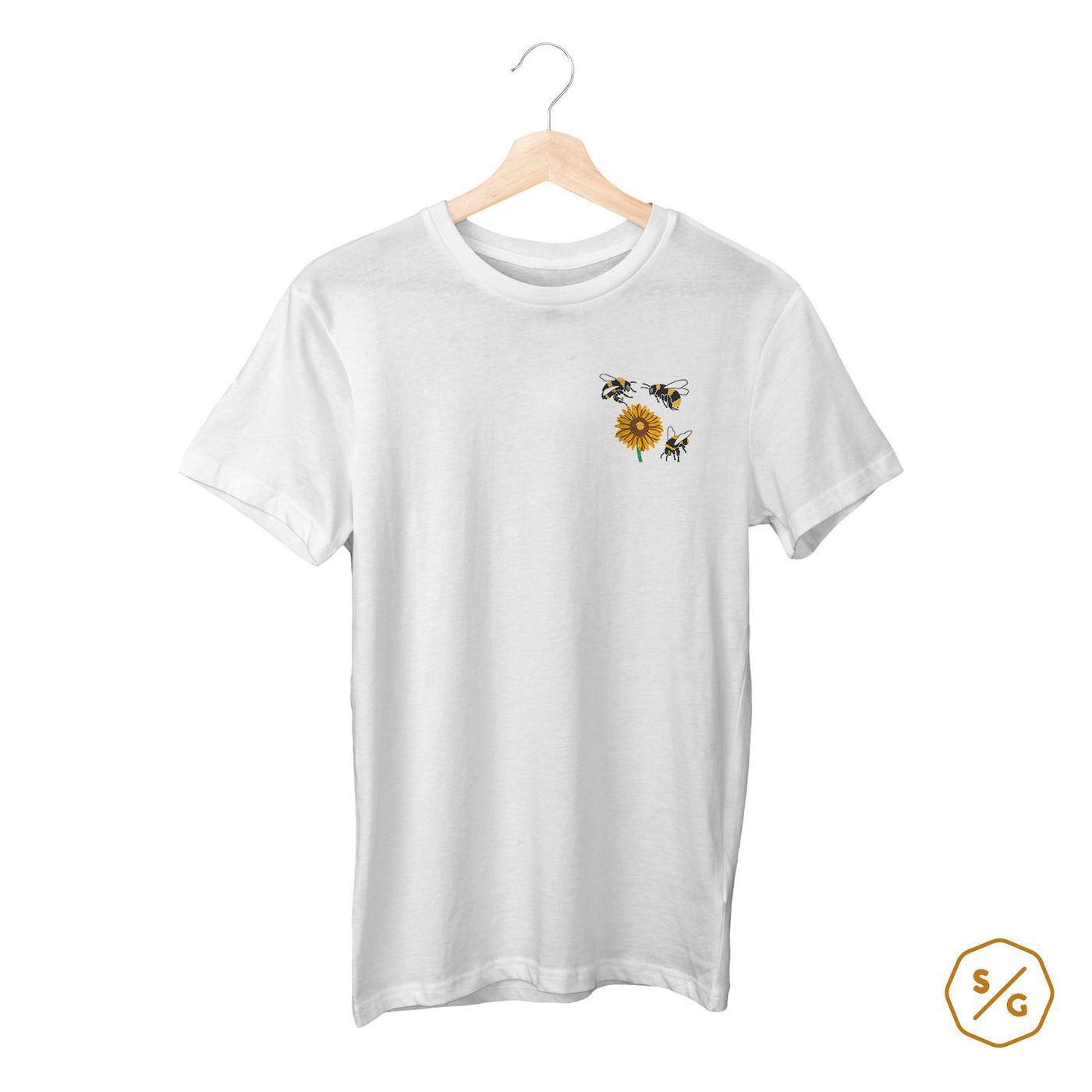 BESTICKTES SHIRT • SUNFLOWER BEE