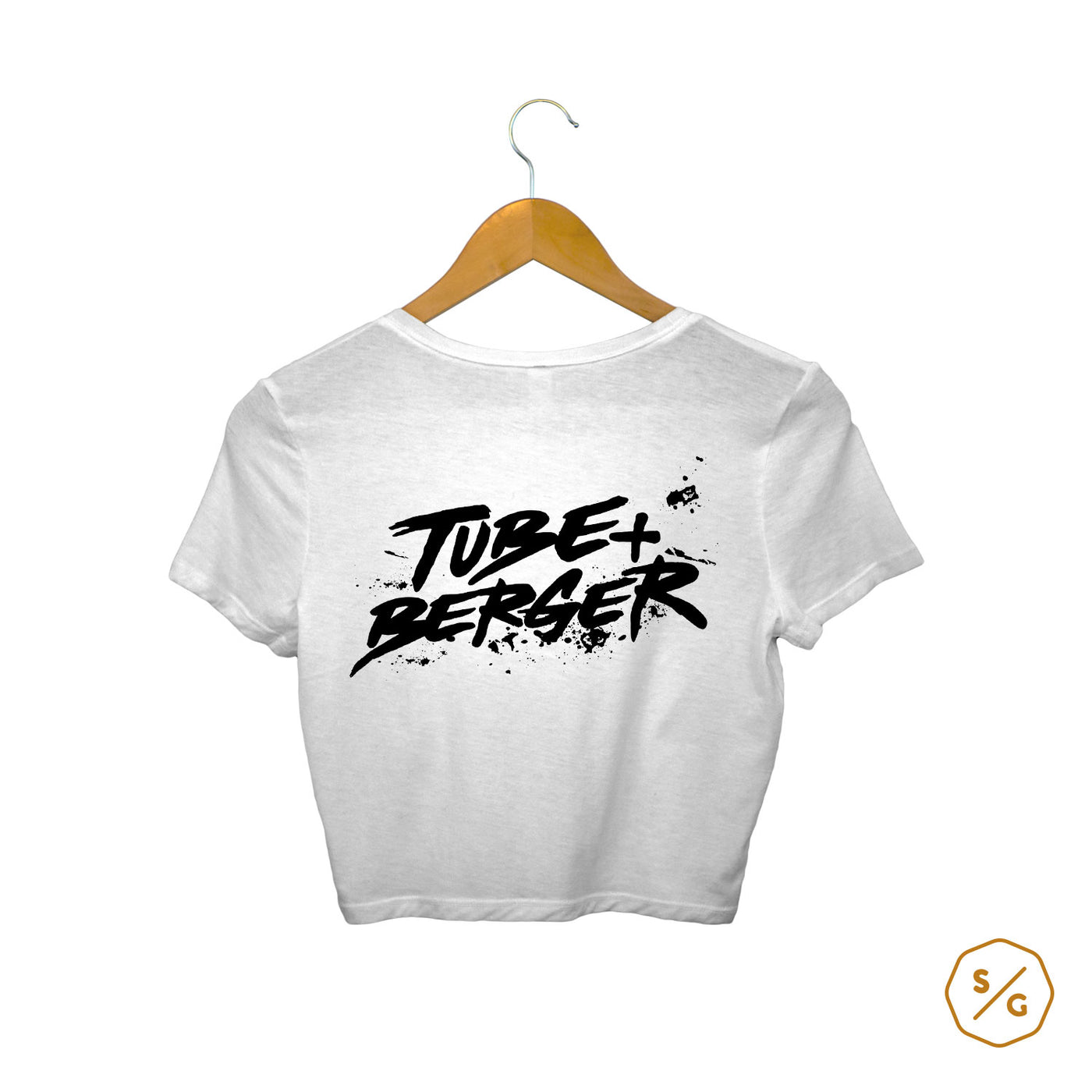 BEDRUCKTES CROP TOP • LOGO TUBE & BERGER