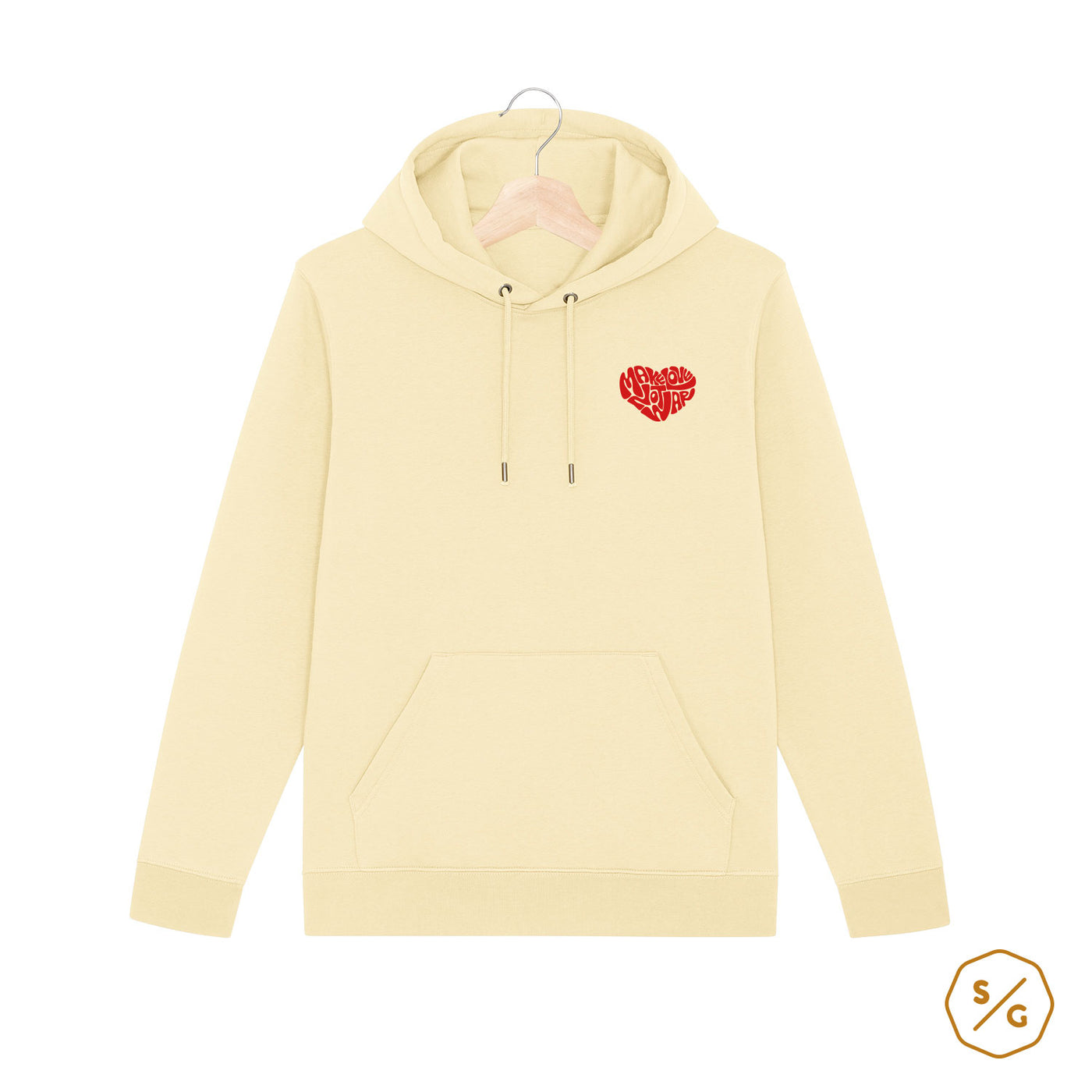 BESTICKTER HOODIE • MAKE LOVE NOT WAR