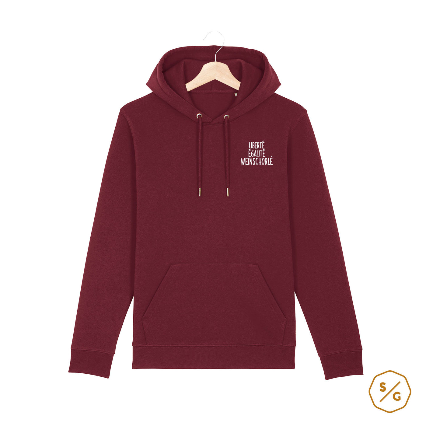 BESTICKTER HOODIE • LIBERTÉ EGALITÉ WEINSCHORLÉ