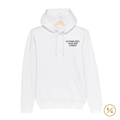 BESTICKTER HOODIE • ES WIRD ZEIT, DASS WIR LIEBEN