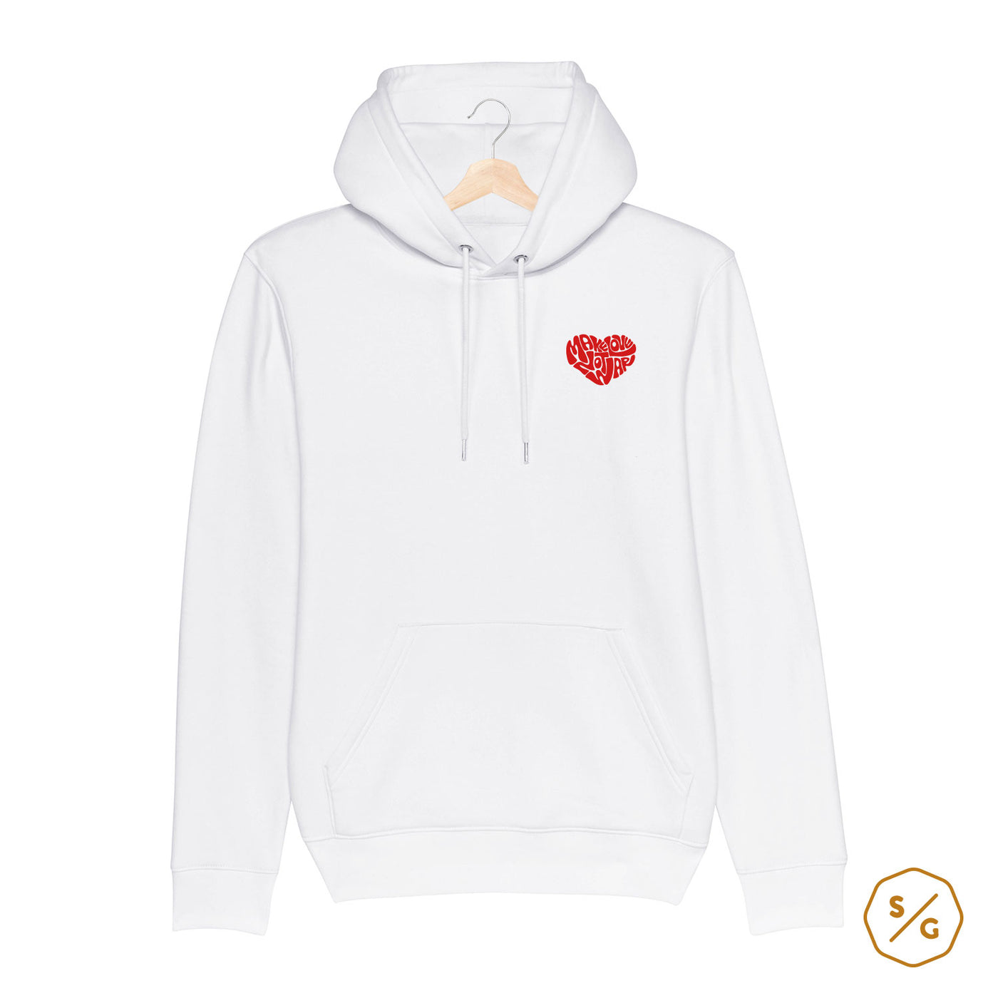 BESTICKTER HOODIE • MAKE LOVE NOT WAR