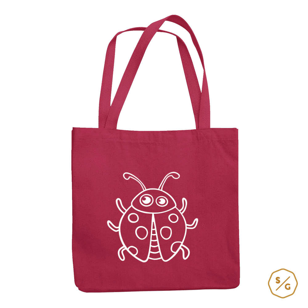 BEDRUCKTE BAUMWOLL-TASCHE • CUTE LADYBUG