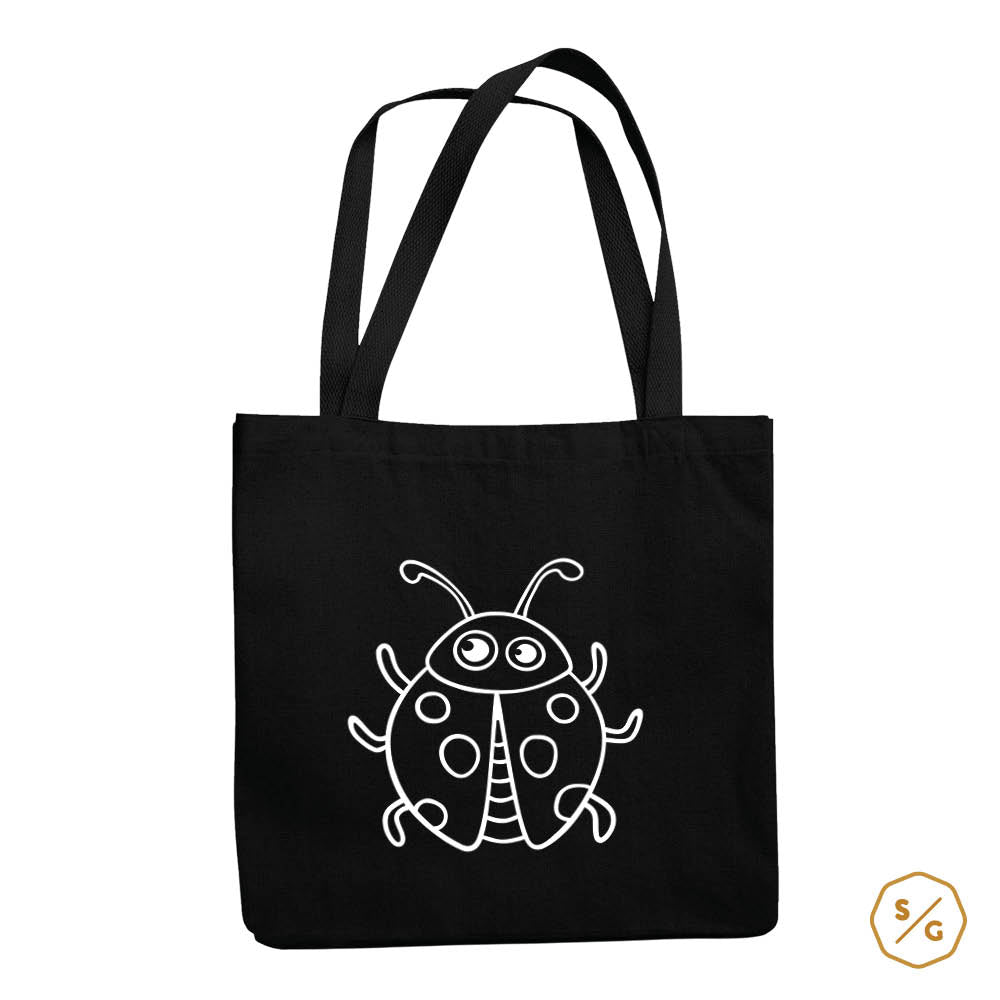 BEDRUCKTE BAUMWOLL-TASCHE • CUTE LADYBUG