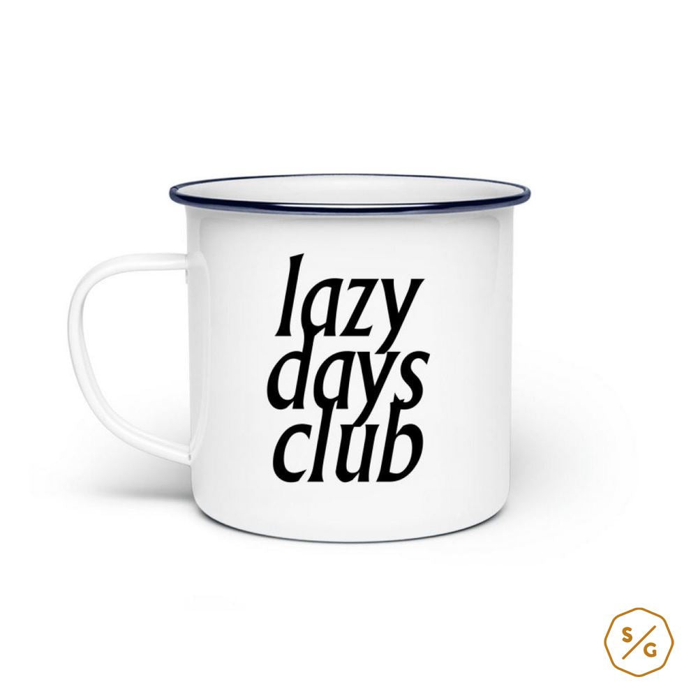 ENAMEL MUG (STEEL) • LAZY DAYS CLUB