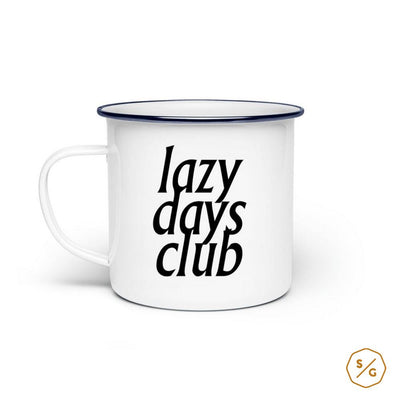 ENAMEL MUG (STEEL) • LAZY DAYS CLUB