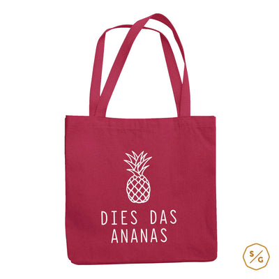 BEDRUCKTE BAUMWOLL-TASCHE • DIES DAS ANANAS