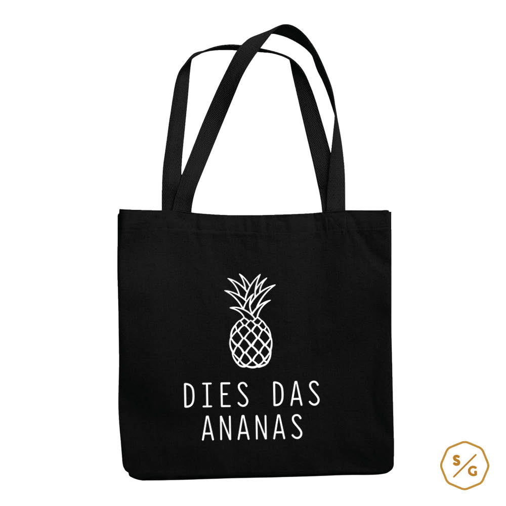 BEDRUCKTE BAUMWOLL-TASCHE • DIES DAS ANANAS