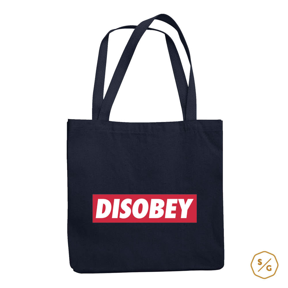 BEDRUCKTE BAUMWOLL-TASCHE • DISOBEY