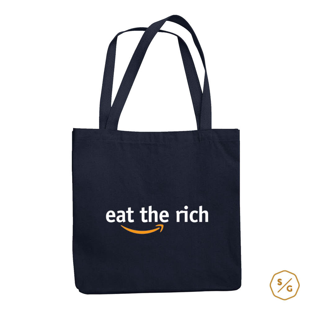 BEDRUCKTE BAUMWOLL-TASCHE • EAT THE RICH